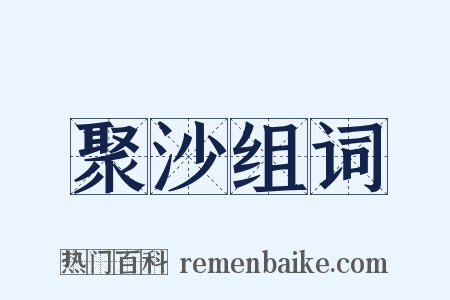 聚沙组词是什么意思的图片
